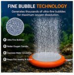 Aquarium Air Stone Disk Kit | Oxygen Bubble Diffuser with T Connector & Airline Pipe | Fish Tank Aeration Set - Image 3