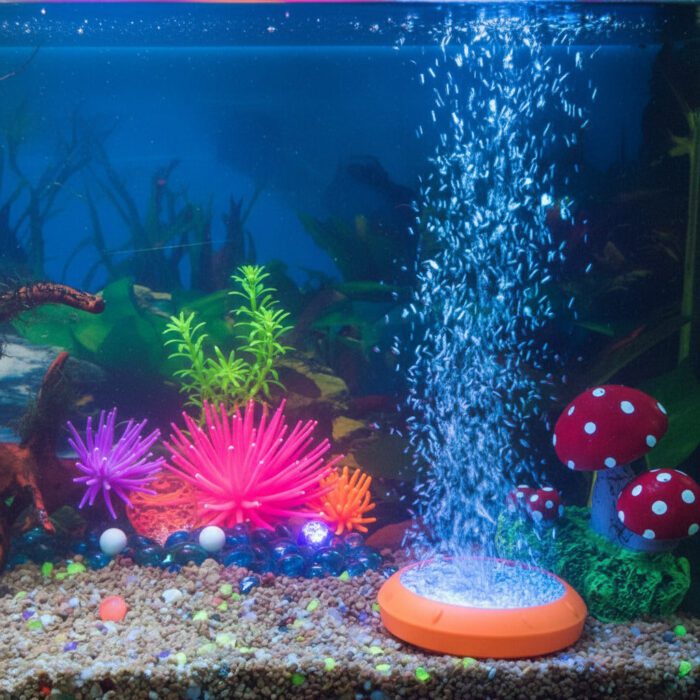Aquarium Air Stone Disk Kit | Oxygen Bubble Diffuser with T Connector & Airline Pipe | Fish Tank Aeration Set - Image 2
