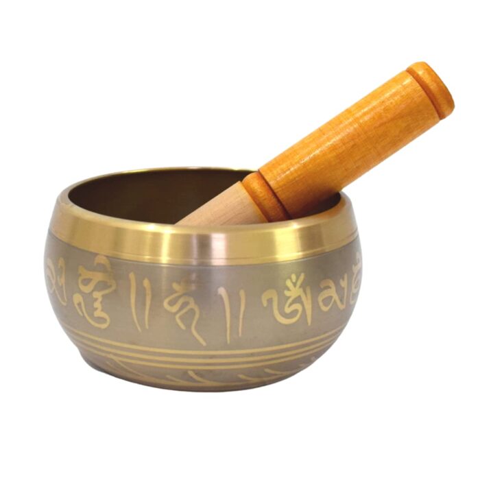 Singing Bowl Set | Brass Meditation Bowl for Yoga, Sound Healing, Stress Relief & Relaxation | Brass Sound Bowl for Peace & Positive Energy | Music Therapy - Image 2