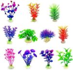 Aquarium Decoration 6-in-1 Artificial Plastic Plant – 4 Inches Height (Design may Vary) - Image 3