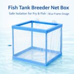 Fish Tank Breeder Net Box with Suction Cups | Blue Mesh Fry Saver | Isolation Box for Baby, Injured & Aggressive Fish(Color May Vary) - Image 2