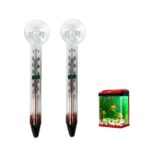 Aquarium Glass Thermometer with Suction Cup | Fish Tank Thermometer Pack of 2