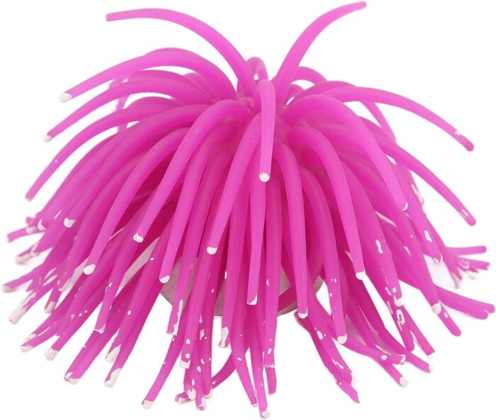 Simulation Luminous Silicone Sea Urchin Aquarium Decoration – Pink - Image 2