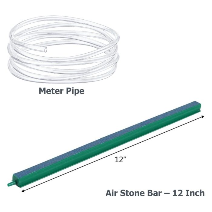 Air Stone Bar 12 Inch with 2 Metre Pipe | Aquarium Bubble Diffuser & Oxygen Stone for Fish Tank & Hydroponics - Image 2