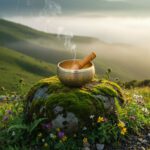 Sound Singing Bowl for Stress Relief & Meditation with Striker Stick | Bell Sound | Brass-Grey - Image 2