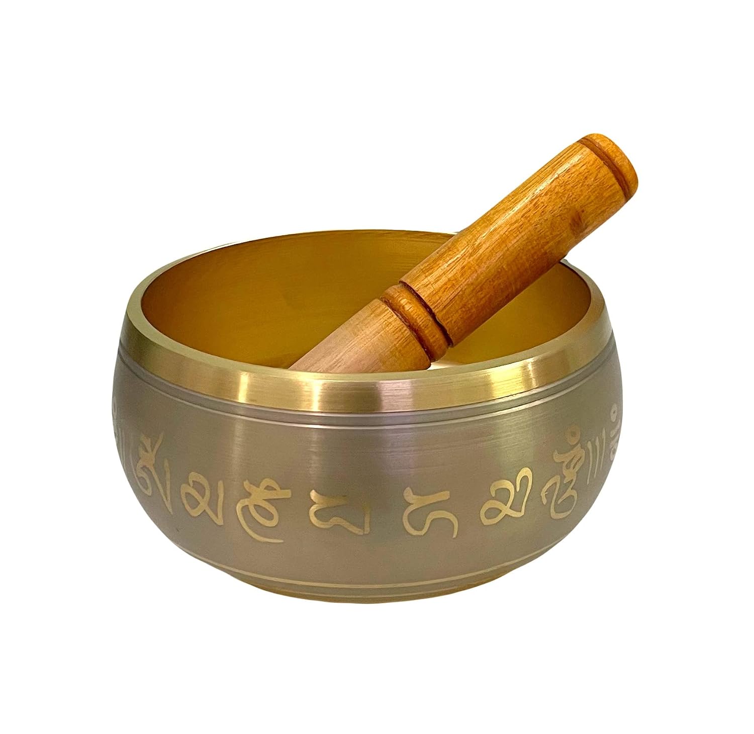61AilOdfE-L._SL1500_edc1af50-9cd5-4d76-a1b4-fa7bd04e827a.jpg Sound Singing Bowl for Stress Relief & Meditation with Striker Stick | Bell Sound | Brass-Grey - Image 1