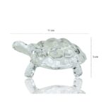 Crystal Glass Tortoise Kachua Turtle | Feng Shui Vastu Showpiece for Career & Luck (3.5 x 2.5 inch) - Image 3