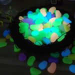 Glow in The Dark Stones 200 Pcs (1 Pack) - Glow Pebbles Aquarium Rocks for Fish Tank, Lawn, Yard, Garden, Walkway & Plant Pots - Rainbow - 1x1cm - Image 4