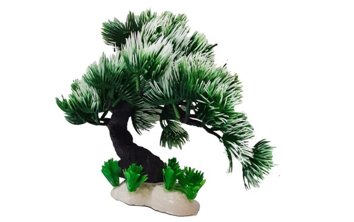 Aquarium Ornamental Plastic Plant – 8 Inch Double Colour | Fish Tank & Home Decoration - Image 2