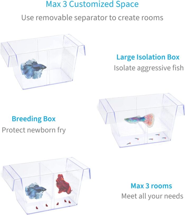 Fish Breeding Box Hatchery Incubator | Aquarium Isolation Box for Baby Shrimp & Fish Fry (Color May Vary) - Image 2