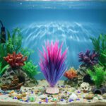 Artificial Plastic Narcissus Water Grass for Fish Tank Aquarium Ornament-2Pcs