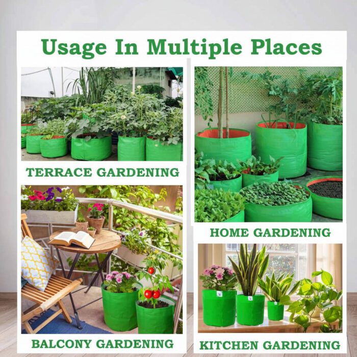 15×15 Grow Bag for Vegetable Gardening – Premium HDPE 260 GSM | Green Plant Bag for Terrace Garden - Image 3