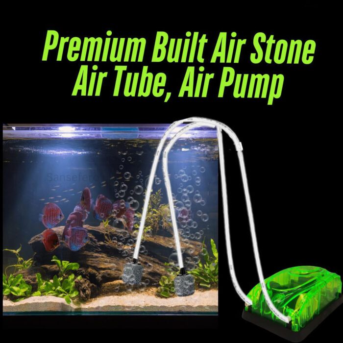 Aquarium Silent Air Pump 2-Way | 2 Metre Air Tube & 2 Air Stones Included | Fish Tank Oxygen Pump(Design and Color May Vary) - Image 2