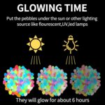 Glow in The Dark Stones 200 Pcs (1 Pack) - Glow Pebbles Aquarium Rocks for Fish Tank, Lawn, Yard, Garden, Walkway & Plant Pots - Rainbow - 1x1cm - Image 2