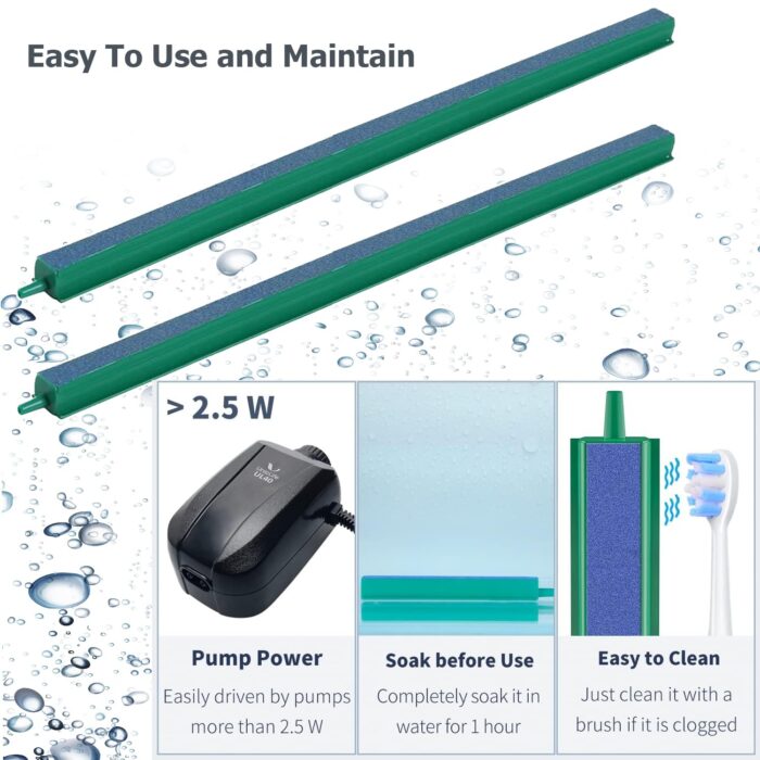 Air Stone Bar 12 Inch with 2 Metre Pipe | Aquarium Bubble Diffuser & Oxygen Stone for Fish Tank & Hydroponics - Image 4