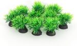 Aquarium Fish Tank Decorations – 6PCS Small Green Grass Artificial Plastic Plants Ornaments - Image 3