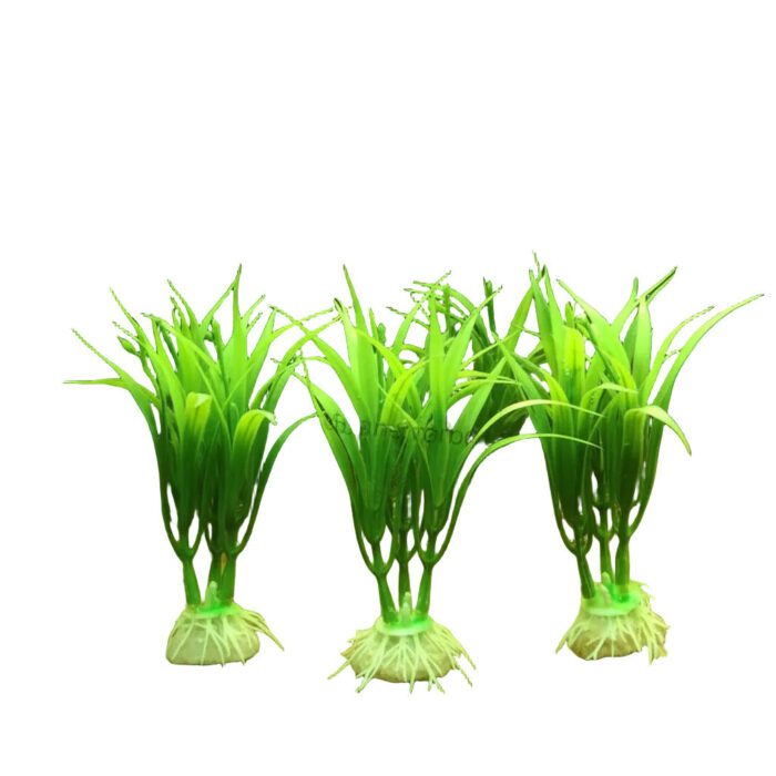 Premier Plants Artificial Plastic Aquarium Decoration – 4-inch Green Grass, Set of 6 - Image 2