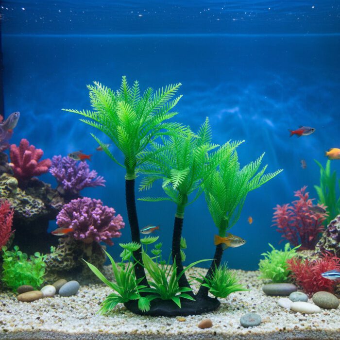 Artificial Coconut Palm Tree Aquarium Decoration – 11.5 Inch (1 Plant) - Image 2