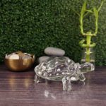 Crystal Glass Tortoise Kachua Turtle | Feng Shui Vastu Showpiece for Career & Luck (3.5 x 2.5 inch) - Image 2