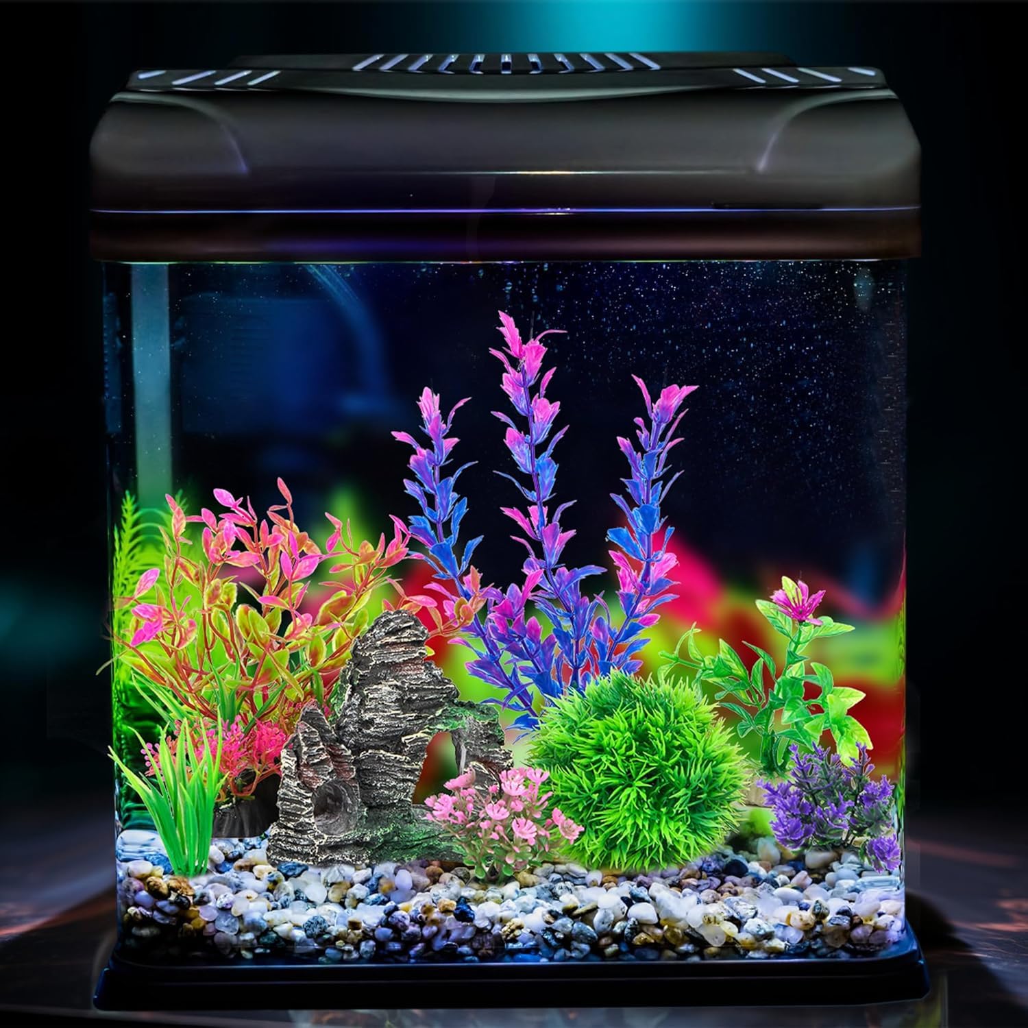 8178H5SenGL._SL1500.jpg 8Pcs Aquarium Artificial Plants & Rock Cave Decor Set for colorful Aquarium-Combo Set - Image 1