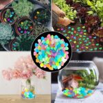 Glow in The Dark Stones 200 Pcs (1 Pack) - Glow Pebbles Aquarium Rocks for Fish Tank, Lawn, Yard, Garden, Walkway & Plant Pots - Rainbow - 1x1cm - Image 3
