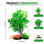 7.5" Artificial Big Bush Plastic Plant for Aquarium Fish Tank Decoration - Image 3