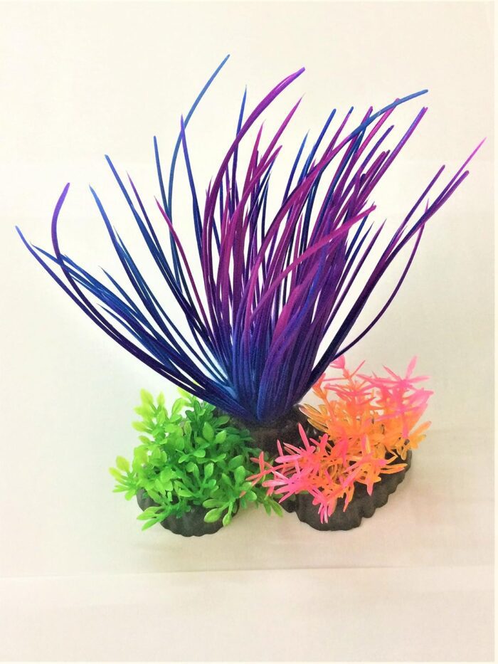 Green-Blue Artificial Plant for Aquarium Decoration-1Pc - Image 2