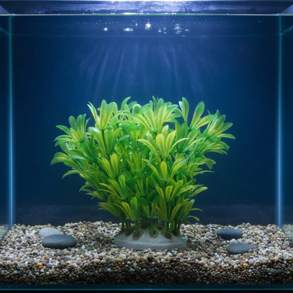 Alime-Gr_b65ba4bb-1ea2-40be-9df5-27a0b417e5b9.jpg Beautiful Artificial Aquarium Plant Decoration – Lime Green - Image 1