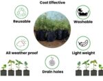 Plastic UV Protected Poly Nursery Plant Bags – 5×7 Inch, Black | Pack of 10 | Home Garden Grow Bags - Image 2