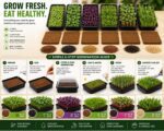 DIY Microgreen Ready-to-Grow Kit - 6 Varieties of Microgreens Seeds Combo Pack- Non-GMO + 6 Growing Trays + 6 Organic Coir Mats