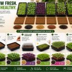 DIY Microgreen Ready-to-Grow Kit - 6 Varieties of Microgreens Seeds Combo Pack- Non-GMO + 6 Growing Trays + 6 Organic Coir Mats