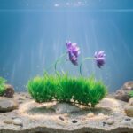 Beautiful Attractive Artificial Aquarium Plant Decoration – Purple Saffron Flower & Green - Image 2