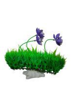 Beautiful Attractive Artificial Aquarium Plant Decoration – Purple Saffron Flower & Green - Image 3