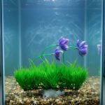 Beautiful Attractive Artificial Aquarium Plant Decoration – Purple Saffron Flower & Green