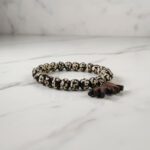 Om Printed Crystal stone Bracelet – Attractive Prayer Mala for Meditation & Spiritual Use - Image 2