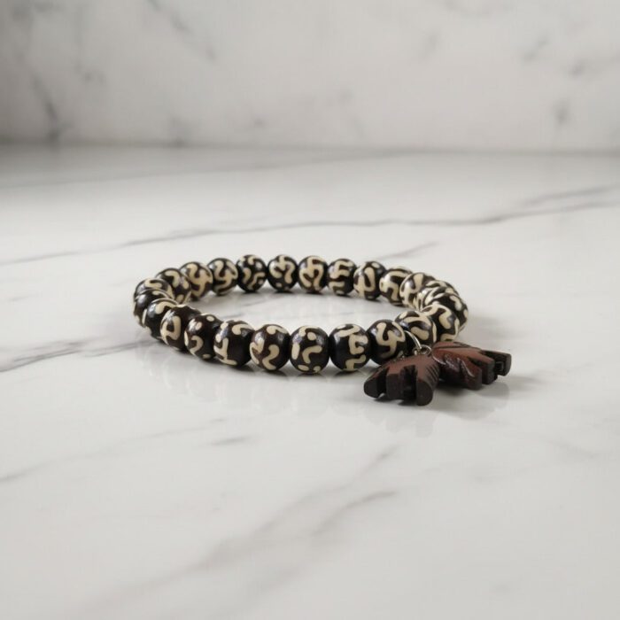 Om Printed Crystal stone Bracelet – Attractive Prayer Mala for Meditation & Spiritual Use - Image 2