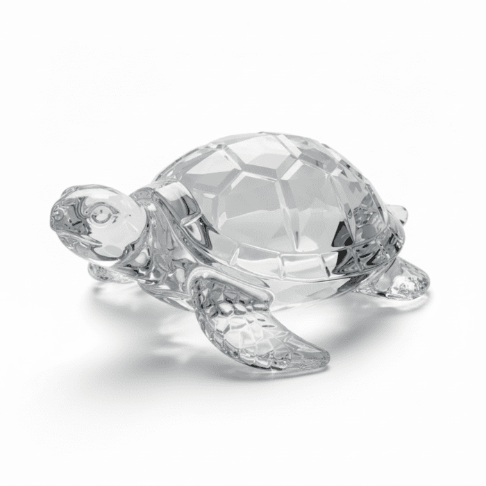 Crystal Glass Turtle Figurine – Feng Shui Decorative Showpiece - Image 2