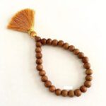 OFF- White Brown Sandalwood Bracelet -Chandan) – Prayer Mala for Meditation & Spiritual Use