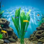 Artificial Aquarium Decoration Plastic Plant - 10cm - 1 Pc