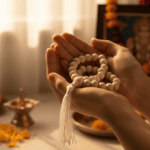 White Tulsi Japa Mala 108 Beads for Meditation & Mantra Chanting