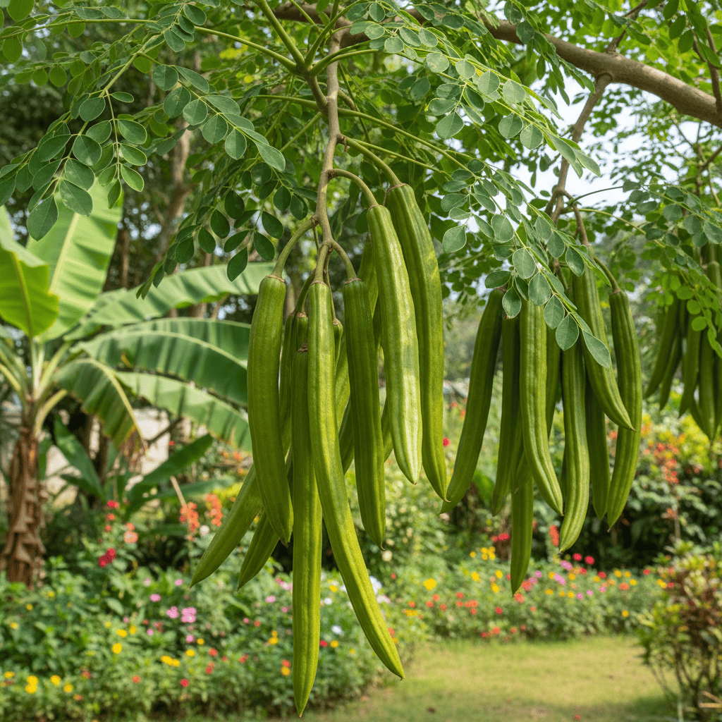 image_11b75a94-9be0-4edc-af8e-7da346dcbf67.png Moringa/Drumstick Seeds (Saijan ki Phalli, Saragavo) for Plantation (10 Seeds) - Image 1