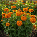 Zinnia Double Orange Color Flower Hybrid Seeds