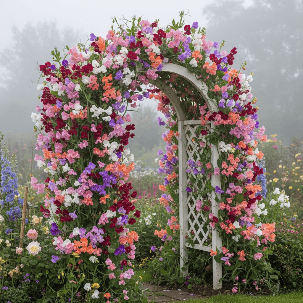 image_1ed6dd19-f0ce-4ce7-b7ba-46cd46ce53fa.png Sweet Pea Spencer Mixed Color Flower Hybrid Seeds - Image 1