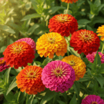 Zinnia Double Scarlet Mixed Color Flower Hybrid Seeds - Image 2