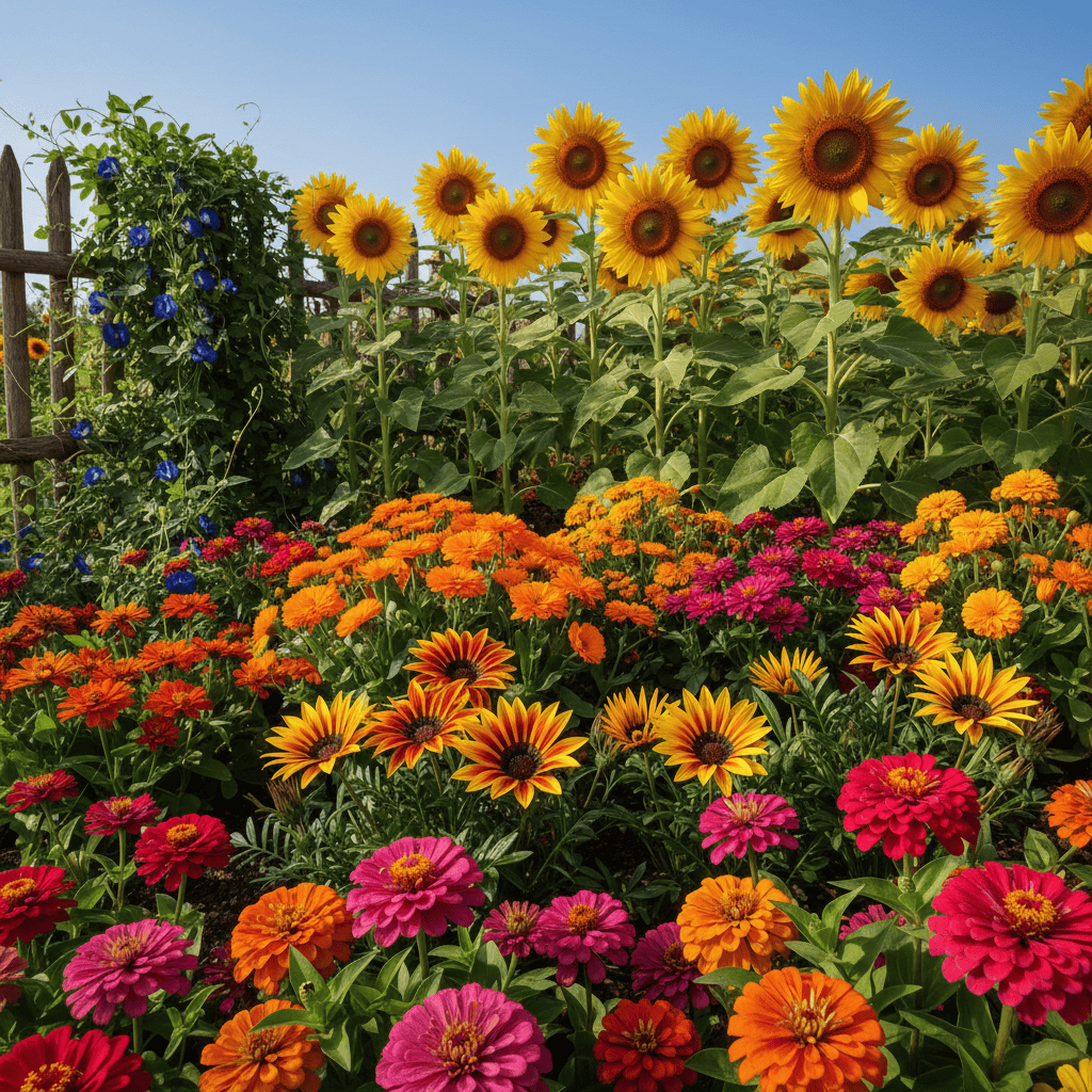 image_2a6d4a40-eb4e-4061-8082-8776a96436f9.png Flower Seeds Combo Pack (Set of 5 Packets) | Sunflower, Calendula, Gazania, Aparajita, Zinnia - Image 1