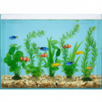 Aquarium Decoration 6-in-1 Artificial Plastic Plant – 4 Inches Height (Design may Vary)