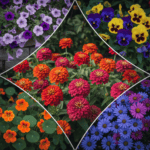 Winter Flower Seeds Combo Pack (Set of 5 Packets) | Zinnia Mix, Petunia, Pansy, Nasturtium, Cineraria