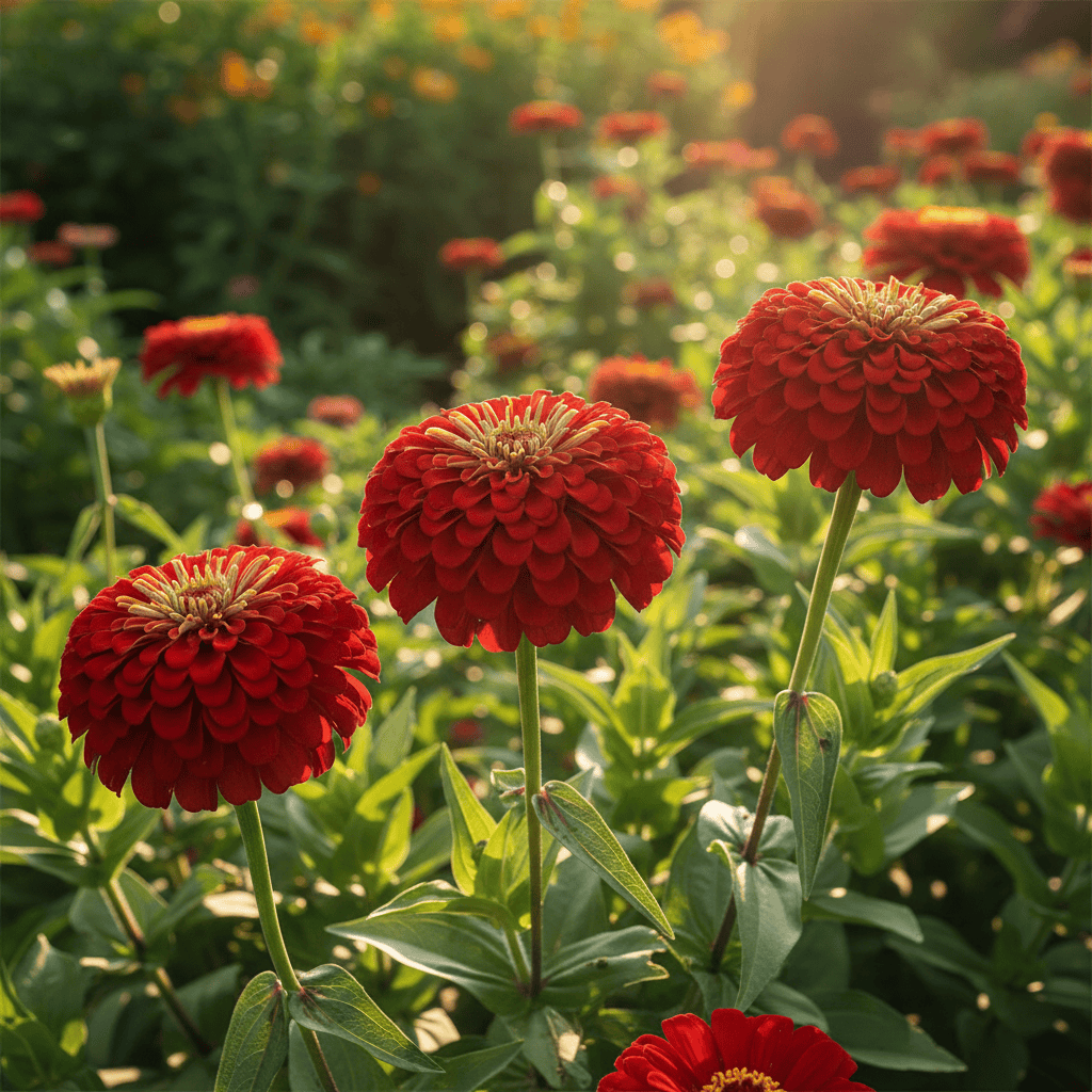 image_48734b5c-1647-492b-b1cd-d9e38a768717.png Zinnia Double Blood Red Color Flower Hybrid Seeds - Image 1