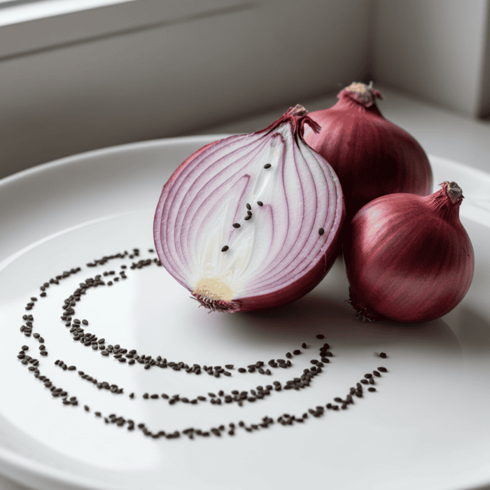 Red Onion Seeds | Lal Pyaz | लाल प्याज के बीज | Organic Farming | Pack of ~100 Seeds | Vegetable Seeds - Image 2
