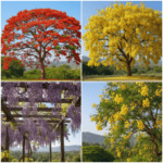 Best Flower Tree Seeds Combo of 4 Variety for Indian Weather! (Acacia Nilotica, Gulmohar, Cassia, Wisteria)